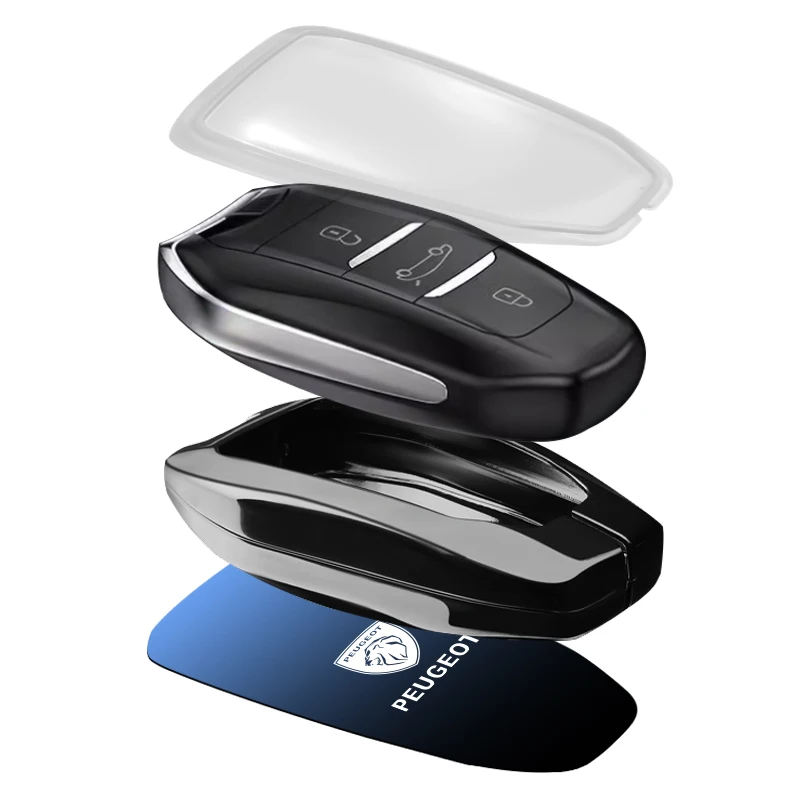 Zinc Alloy Car Flip Remote Key Case Fob Cover Holder Shell For Peugeot 208 3008 308 508 408 2008 4008 Auto Keychain Accessories