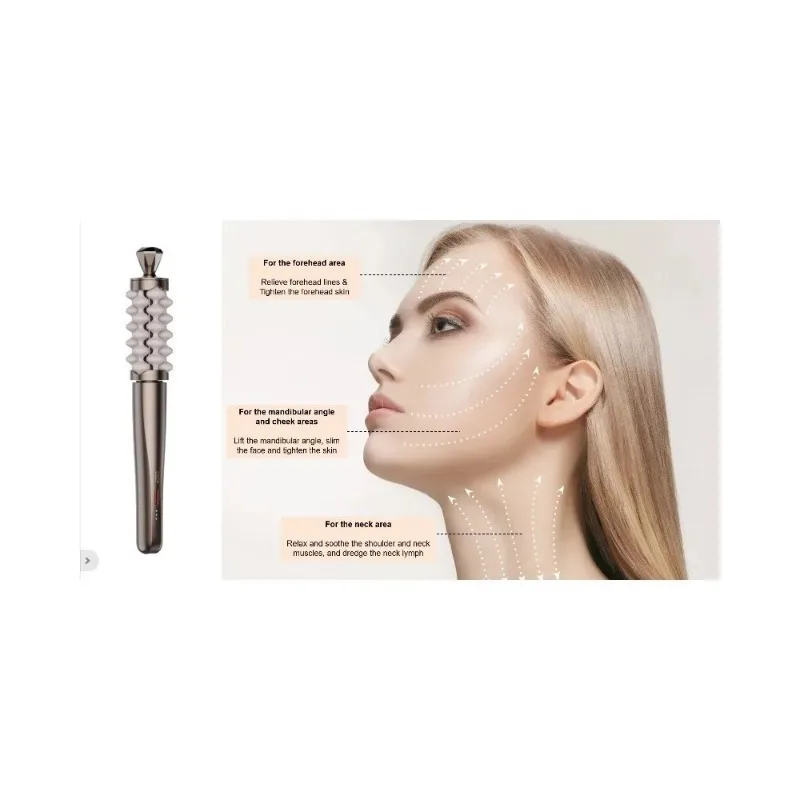 Rechargeable 2 in 1 Facial & Neck Massager, New Skin Care Beauty Device Lifting Tightening Body Massage Instrument