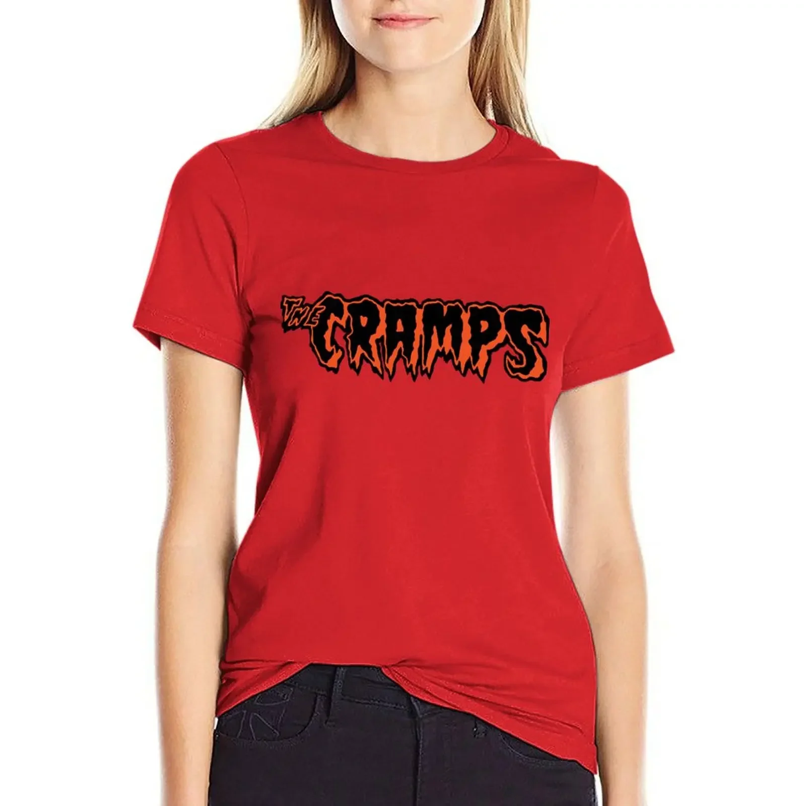 The Cramps T-shirt Blouse Short sleeve tee funny cute t-shirts for Women