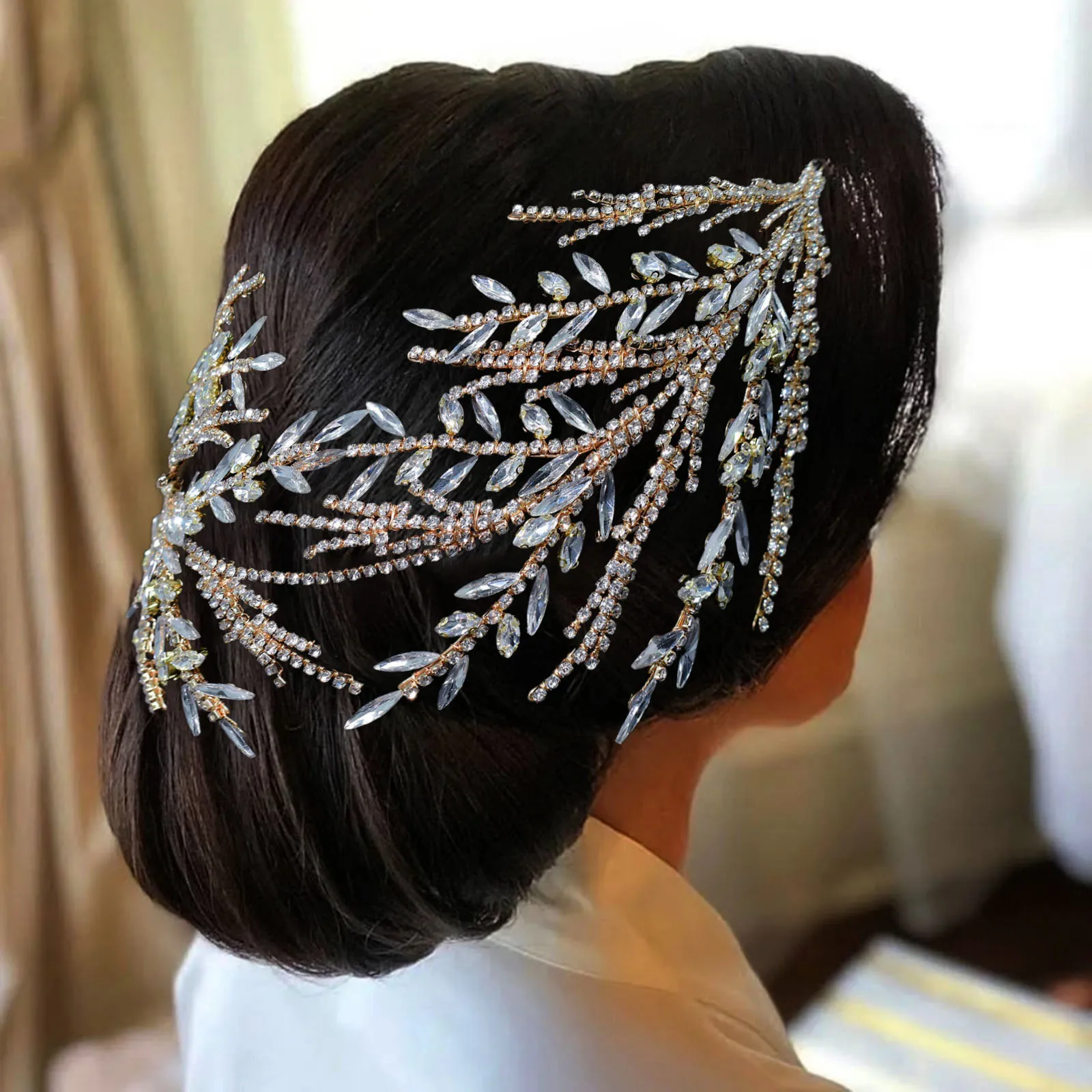 

DZ058 Wedding Tiaras and Crowns Boho Bridal Headpieces Party Jewelry for Women Tiara Rhinestone Girls Headdress Hair Accessories