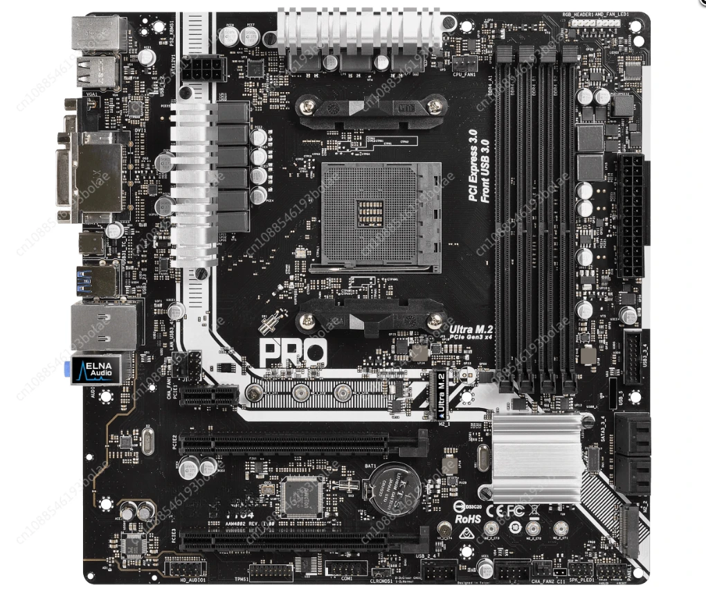 ASRock A320 Motherboard A320M PRO4 Mainboard with AMD A320 Socket AM4 for Ryzen 5 5600 DDR4 PCI-E3.0 M.2 MicroATX,100% Tested