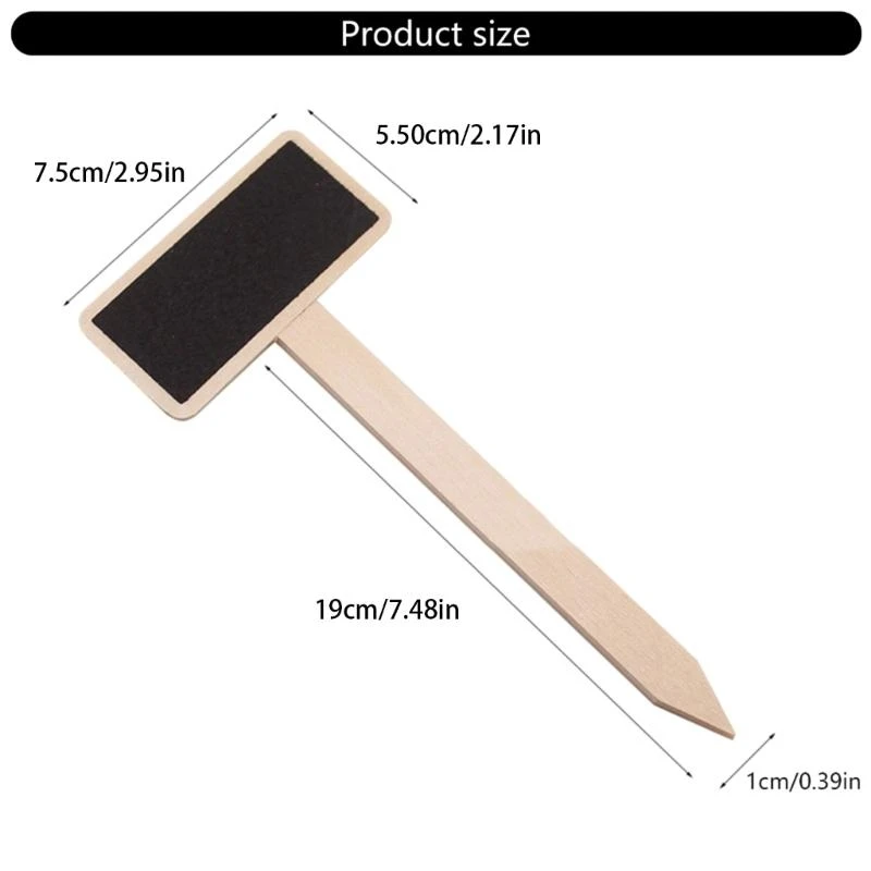 C90C 20Pcs Plant Labels Mini Chalkboard Signs Set, T-Type Garden Markers Labels