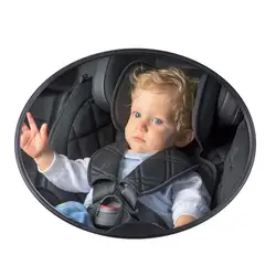 Espejo para asiento de coche de bebé, retrovisores inastillables de visión amplia, con dos correas de reposacabezas, ajustable, frontal trasero