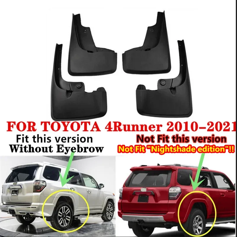 

New 4Pcs/Set Splash Guards Mud Flaps Mud Fender Mudguard Flares Flap Splash Mud For TOYOTA 4Runner 2010-2021