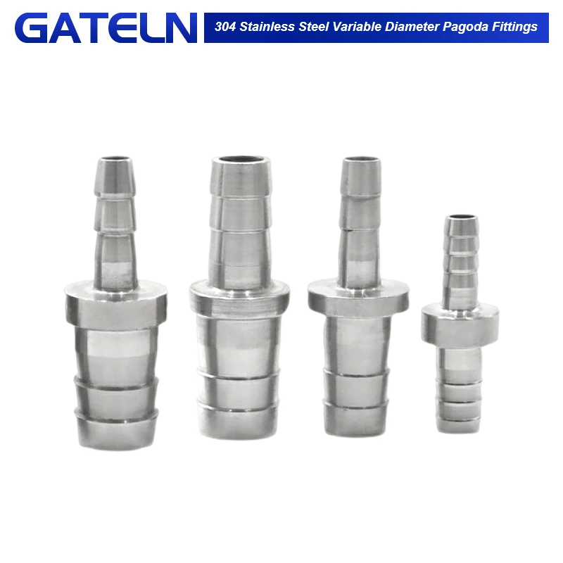 

304 stainless steel variable diameter pagoda straight joint hose butt fittings 4/6/8/10/12/14/16/20/22/25/32/38/40/50/60mm