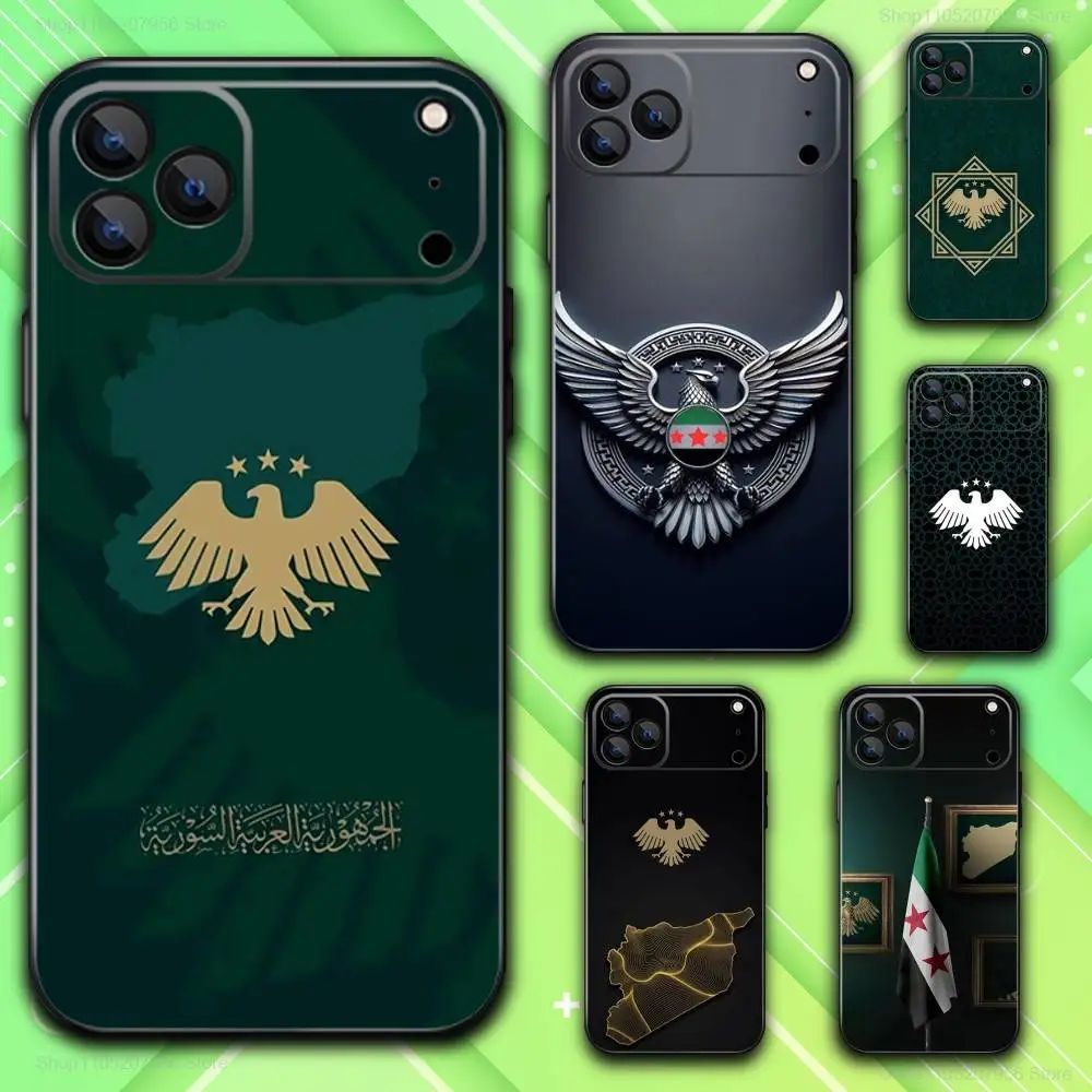 

Free S-Syrias Cool Flag Phone Case For iPhone 17,16,15,14,13,12,11,Plus,E,Air,Pro,Max,Mini Black Cover