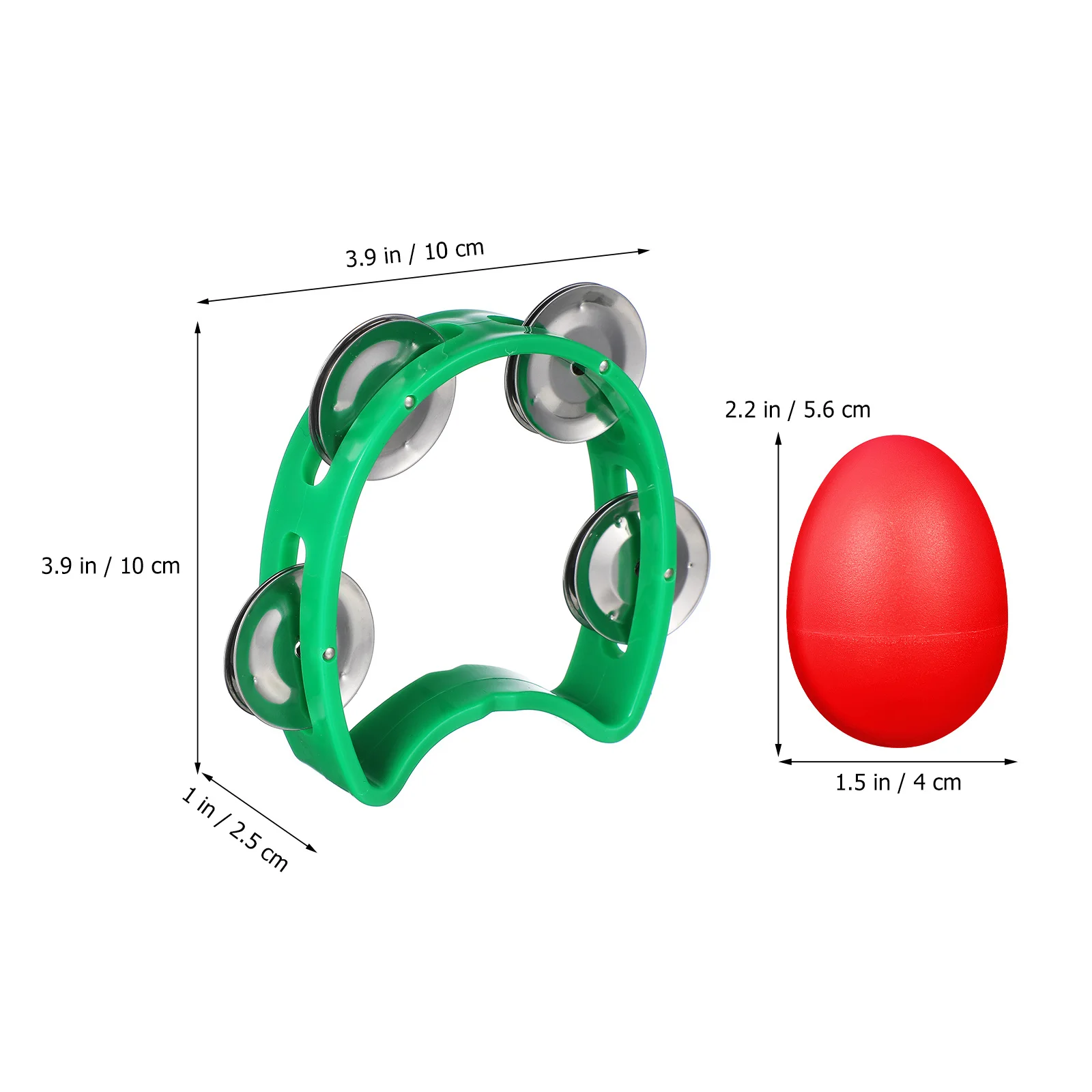 Set di strumenti musicali per bambini da 8 pezzi, tamburelli e shaker colorati, kit di percussioni in plastica per l'apprendimento del ritmo dei bambini