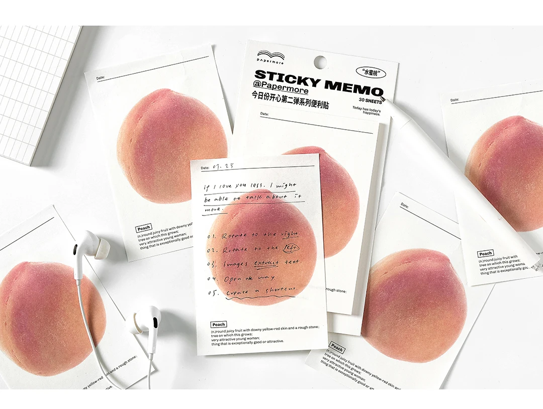 Niedlicher Gelato-Schleifenknoten Haftnotizblock Selbstklebendes Schreibpapier Schul-Bastelbedarf Notizbuch Schreibwaren Dekoration – Detail 21