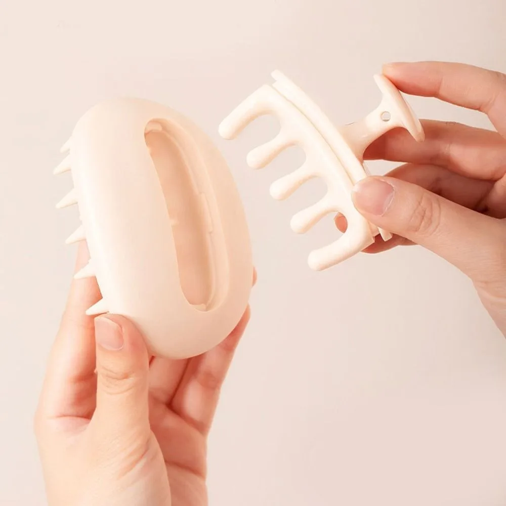 Easy Use Silicone 2 in 1 Silicone Comb Hair Care Bath Scalp Massage Brush Soft Spa Head Massage Tools Bath