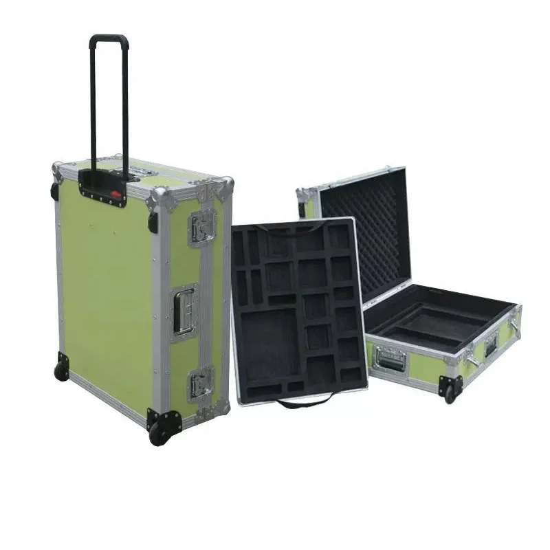 xx-OEM / ODM Custom Black Aluminum Toolcase Carrying Tv Flight case Heavy Duty Storage Hardware Boxes With Wheels