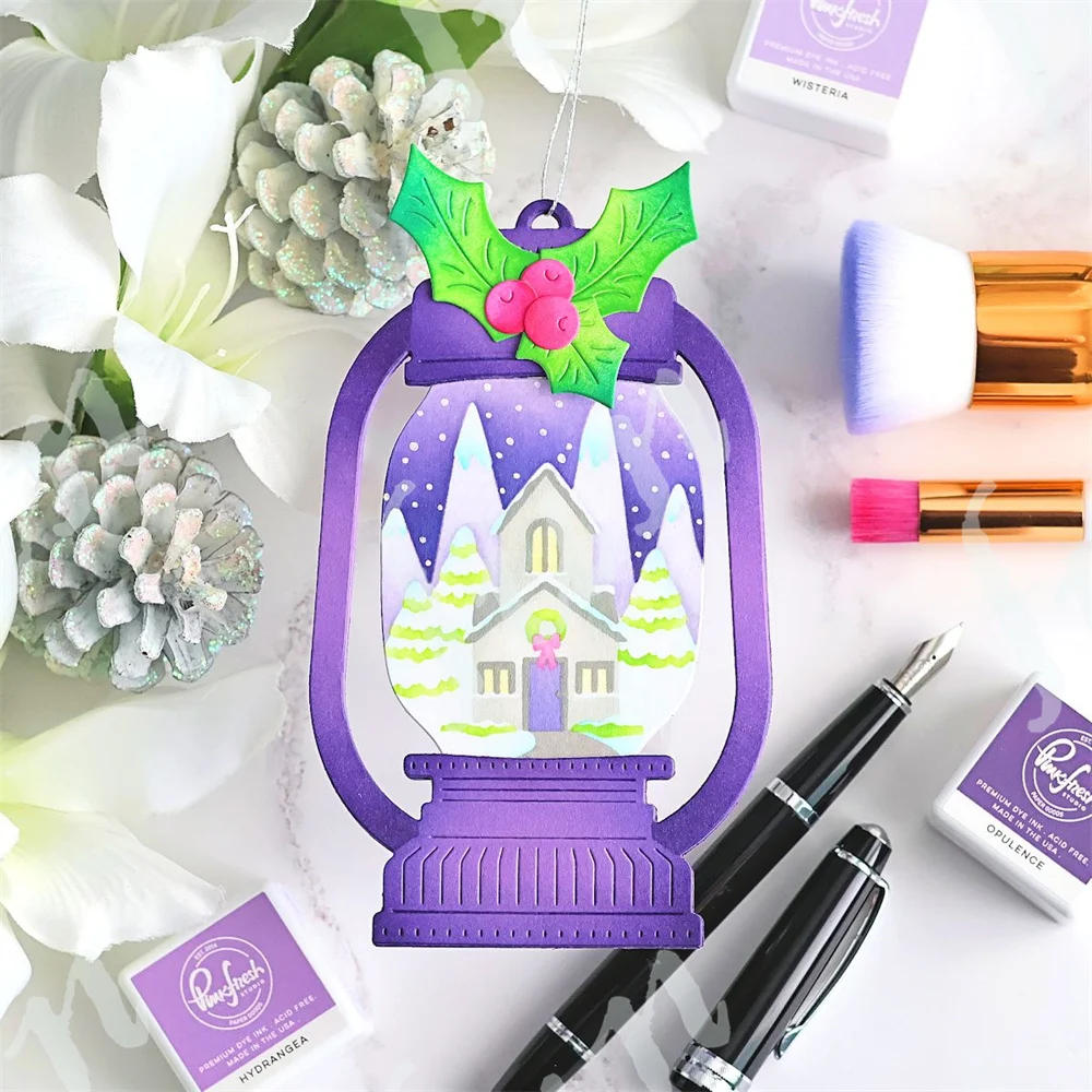 

Snowy Cottage Stencil Christmas Metal Cutting Dies Stencils for DIY Scrapbooking Album Stamps Paper Card Embossing New Die Cut