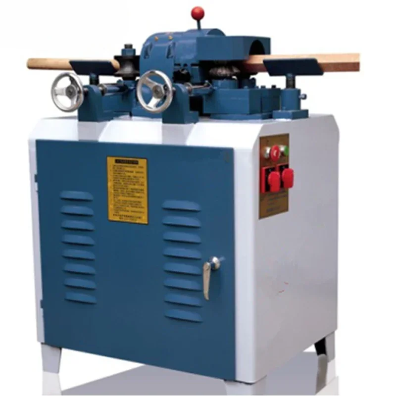 Full automatic shovel handle mop rod double in and double out rotary machine square wood turning and rounding machine
