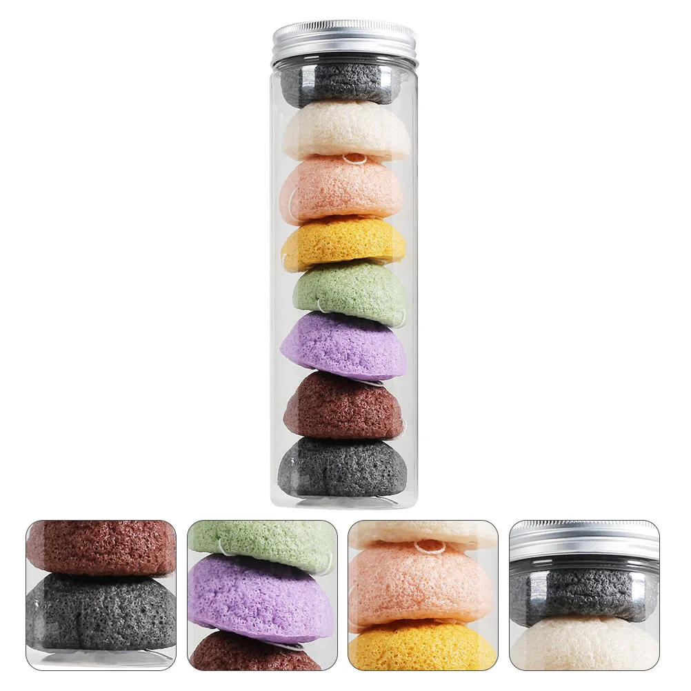 

8Pcs Facial Exfoliating Puff Natural Konjac Sponges Soft Gentle Cleansing Skin Care Makeup Removal Sponge Facial Sponge
