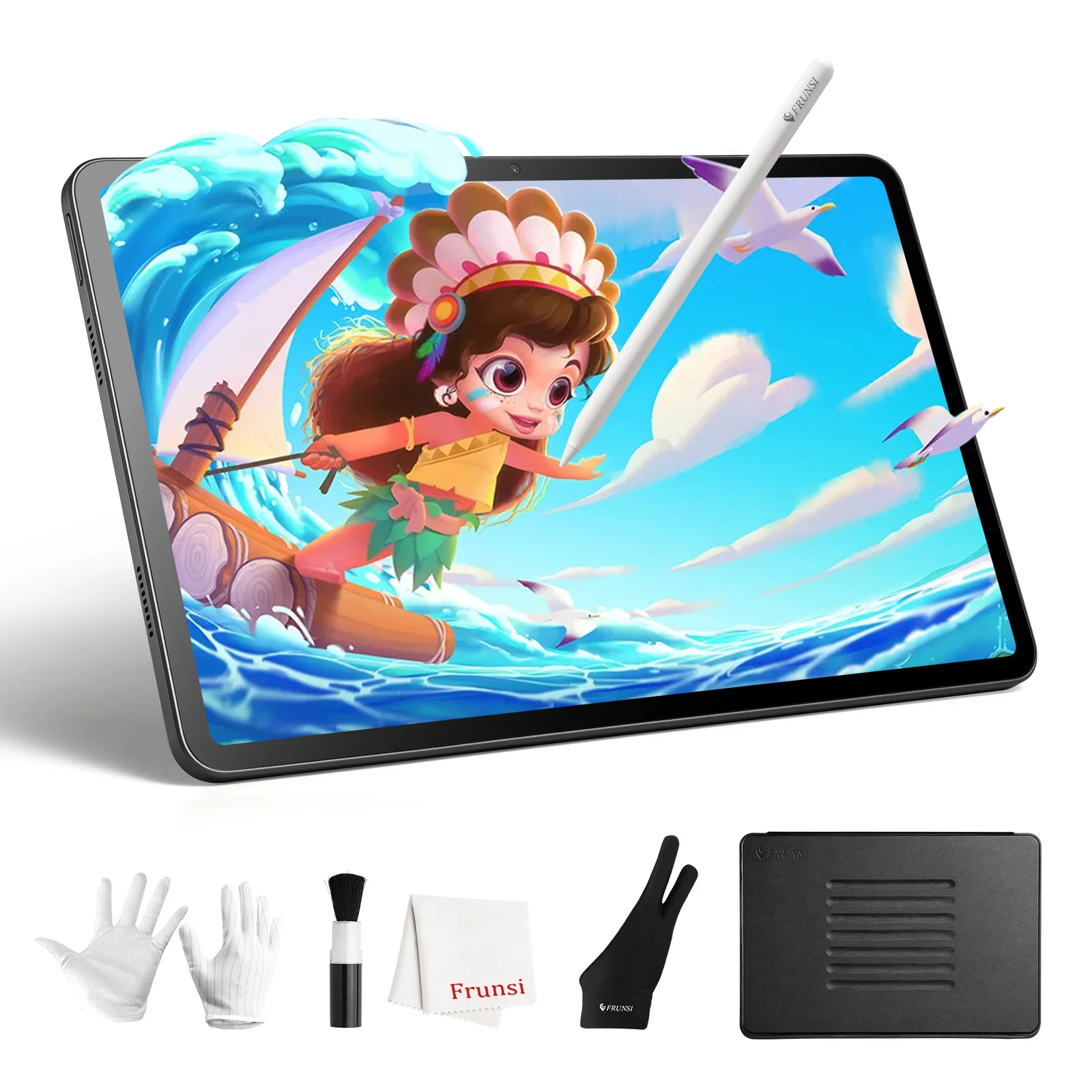 Frunsi T12 Standalone Drawing Tablet No Computer Needed Android 15 Pad, 12 Inch FHD Display 2000*1200 8000mAh Monitor for Artist