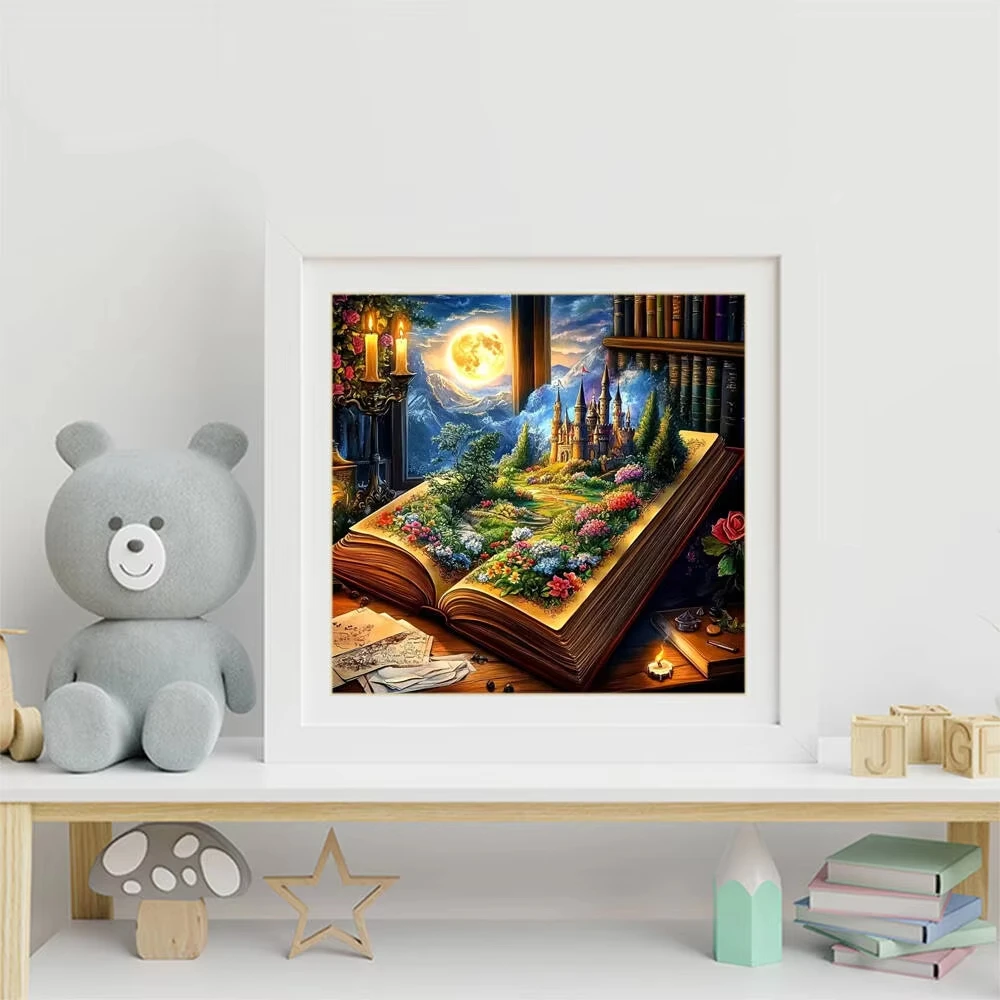 5D DIY الماس الفن اللوحة فسيفساء كتاب المشهد التطريز القلعة صورة الراين عبر غرزة القمر جديد وصول جدار الفن #2