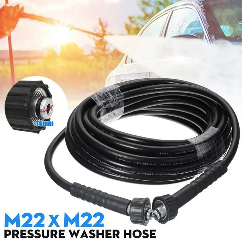 8-20M High Pressure Washer Extension Water Jet Hose 5800PSI M22 X M14 Connector Cleaning Pipe for Karcher K2 K3 K4 K5 Series
