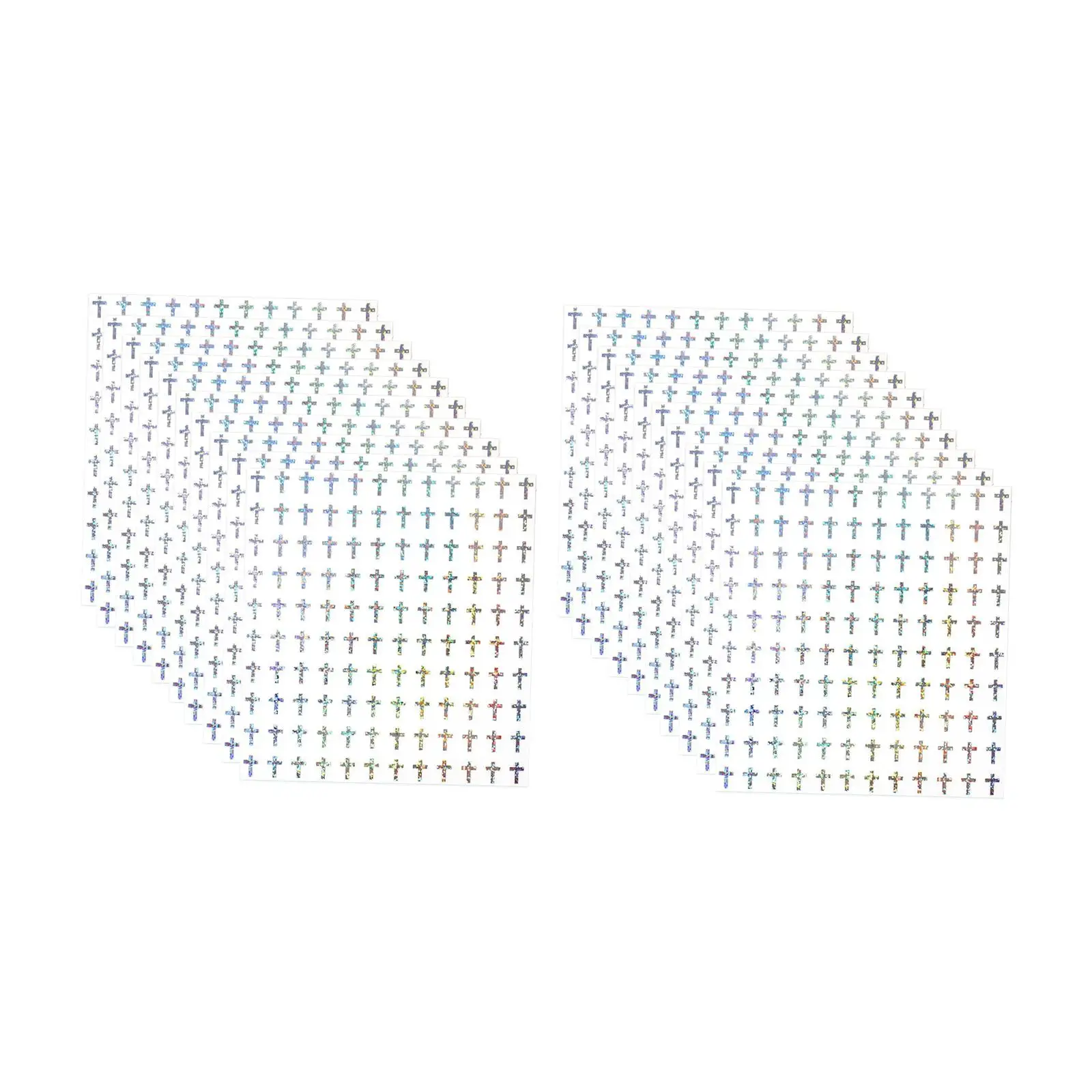 Mini Cross Stickers Glitter Christian Decals for Baptism Christening Album Scrapbooking DIY Crafts Classroom Rewards Party Decor
