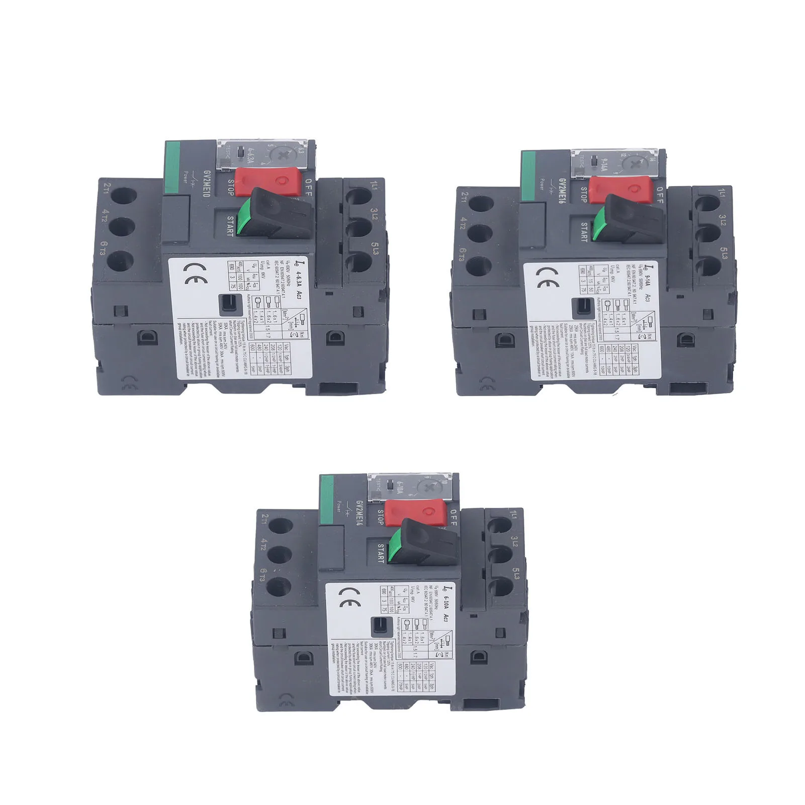 Motor Circuit Breaker Overload  Thermal Magnetic Manual Motor Starter Button Rail Mount AC690V Motor Circuit Breaker