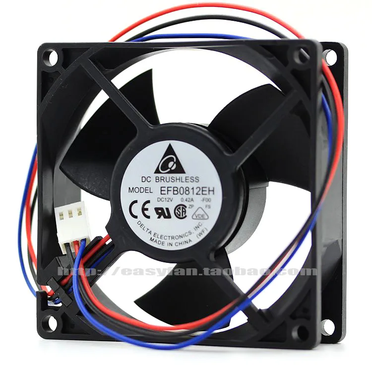 新しいデルタ-efb0812eh-8cm-8025-12v-042a-ダブルボールベアリング高風量サーバー冷却ファン
