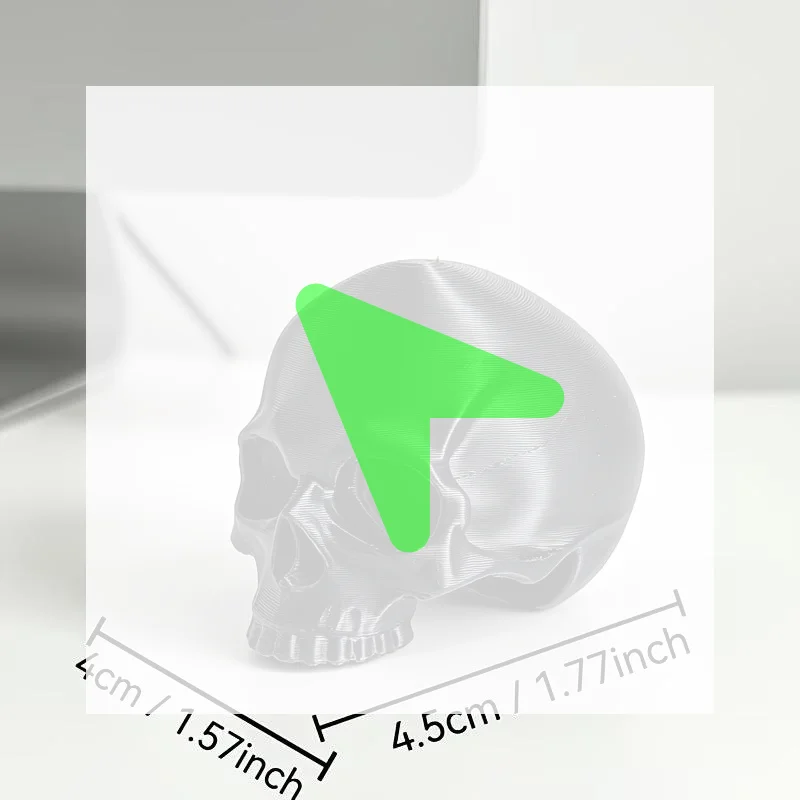 #1PC Skull Head Monitor Decoration, Gothic Style Desktop Ornament, Gaming Room Ambiance PC Accessory, Desktop Decor