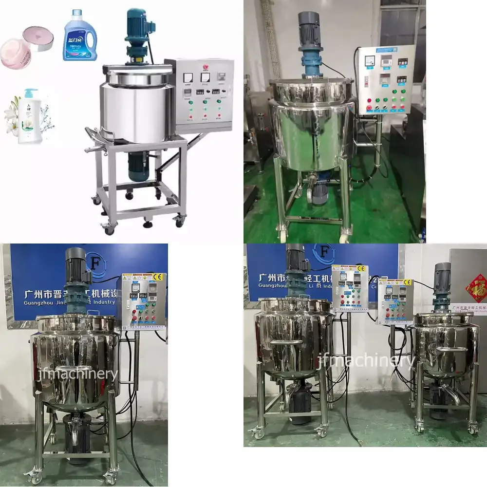 100L Electric Heating Mixing Reactor tank with Agitator for Making Handmade Soap