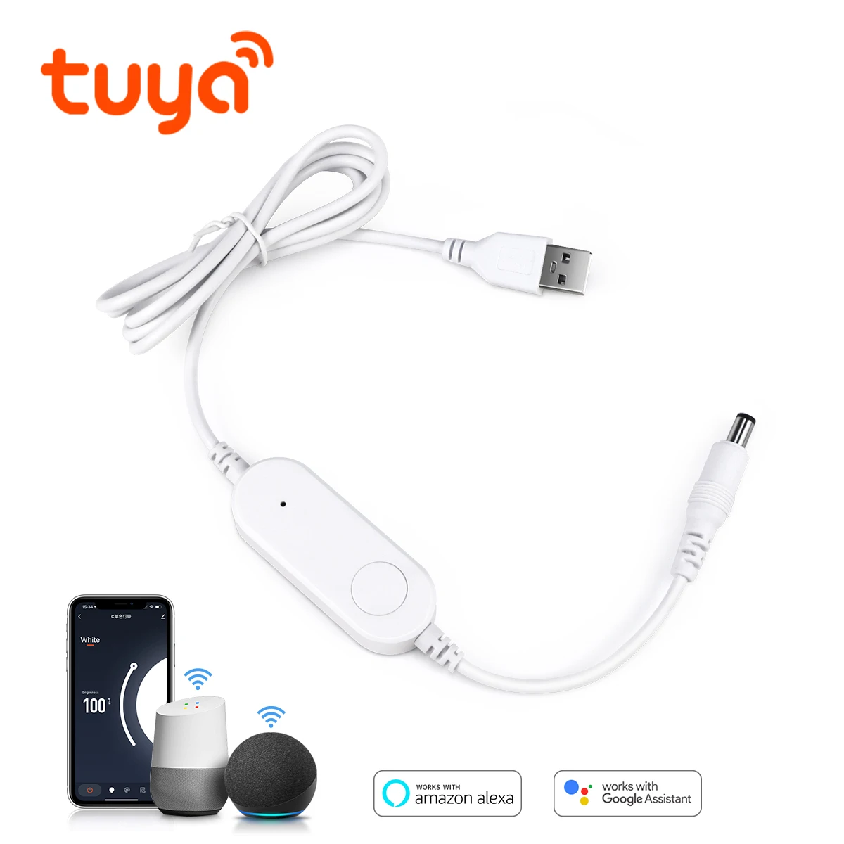 Tuya Smart Switch LED Strip LED Controller,Dimmable RGB LED Dimmer,DC/4PIN Cob Neon Tape Wifi Controller Switch,12V Power Supply