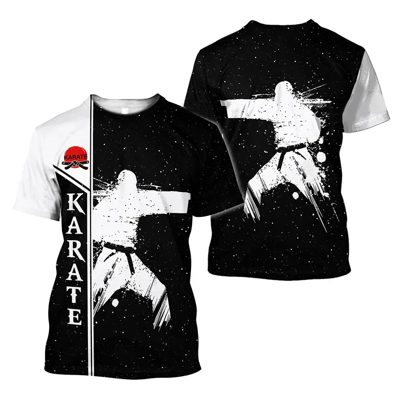 

New 3D Taekwondo Karate Boxing Printing T Shirt Martial Art Wushu Graphic Tee Shirts For Men Kid Cool Hip Hop Clothing Tops Tee