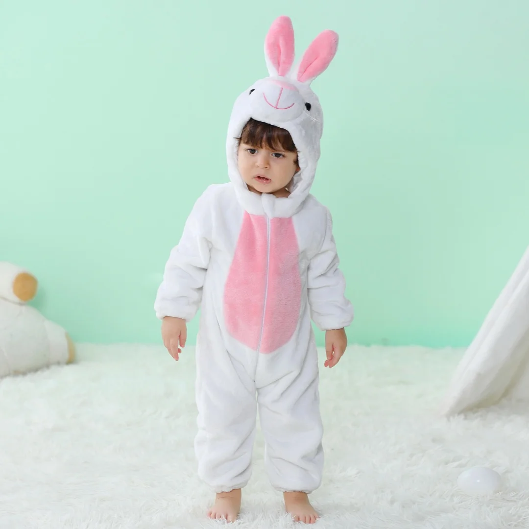 

Baby Kigurumi Rabbit Cartoon Romper Infant Kids Animal Onesie Jumpsuit Toddler Clothes Girls Boys Cosplay Costumes For Halloween