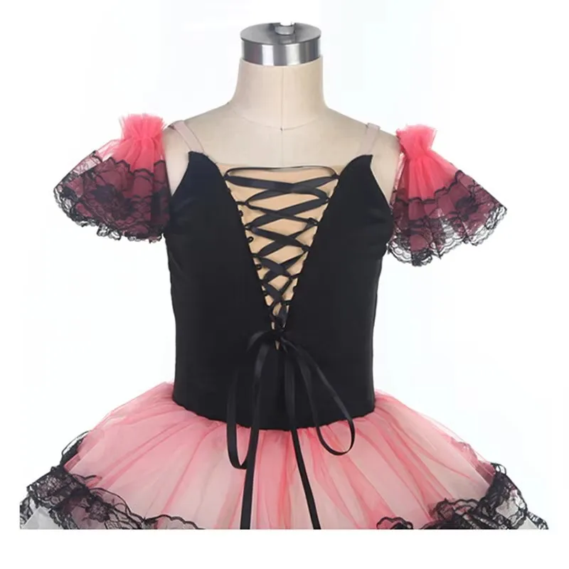 Professionele Romantische Tutu Lange Tule Tutu Ballet Jurk Wit Roze Ballet Rokken Professionele Tutu Ballet Meisje Kleding