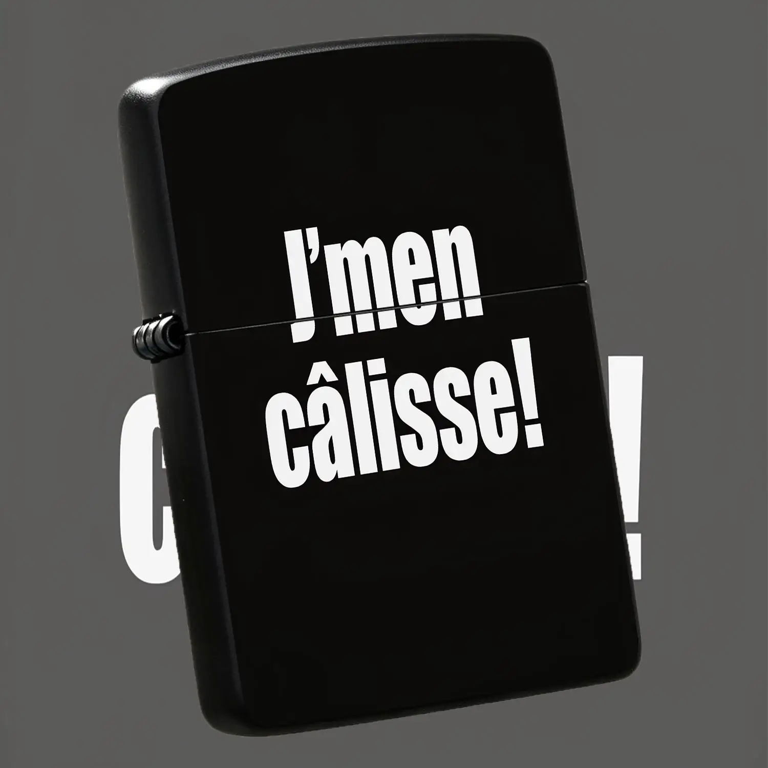 Portable Fun Slogan Lighter, Bold J'Men Câlisse Pattern Design, All-Scenario Usable For Daily Commute, Outdoor Trips, Gatherings, Smooth Operation, Ideal Novelty Gift For Friends And Trendy People For Daily Casual Use A Humorous And Interes