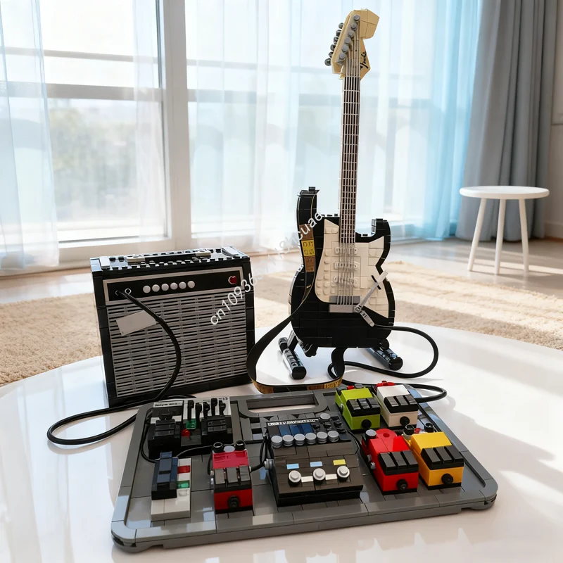 

605pcs MOC BOSS BCB Effects Pedalboard Fender Ideas And Model Building Blocks Assemble DIY Christmas Gift Idea Toy Kids Birthday