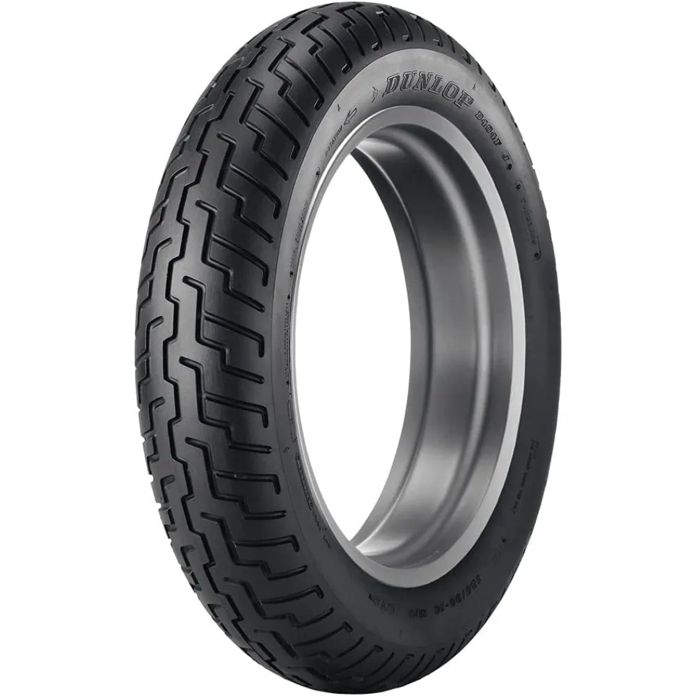 

D404 Front Motorcycle Tire 110/90-19 (62H) Black Wall - Fits: Gold Wing/Interstate GL1100 1980-1981