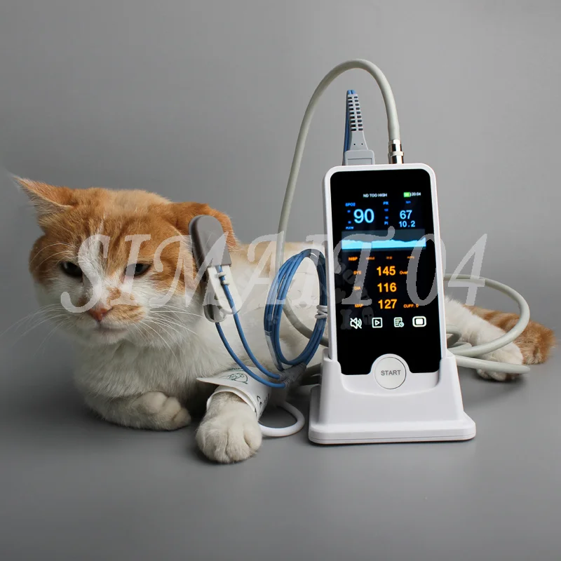 Vet Animal Dog Cat Monitor Sphygmometer Handheld NIBP SPO2 Function Patient Monitor Veterinary Equipment Machine