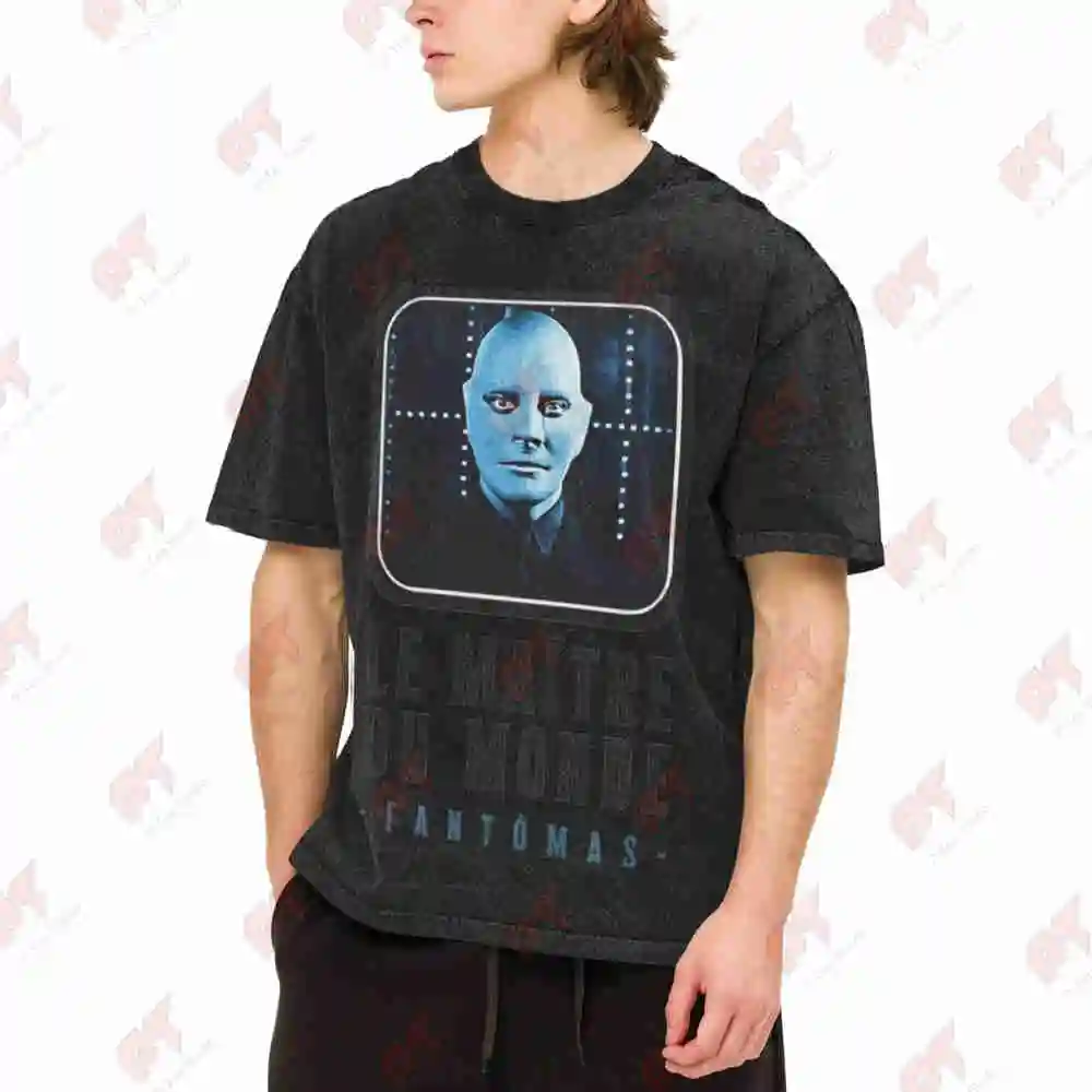 Fantomas Louis De Funes Master Of World Vintage Washed Tee Pure Cotton T-Shirt