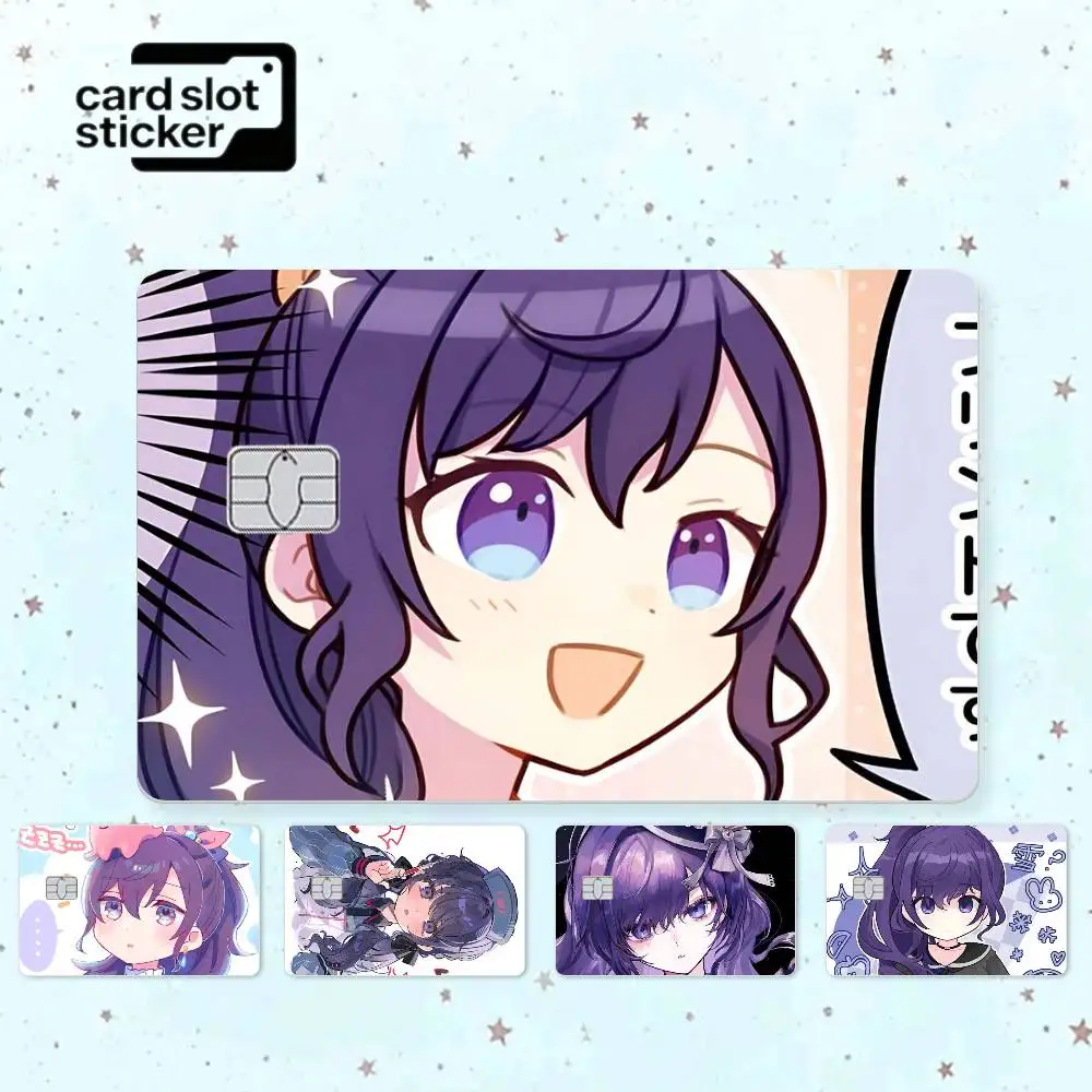 Cartoon Girls Asahina M-Mafuyu  Credit Card HD Stickers Small Chip Waterproof Sticker Game Card Decal Gift