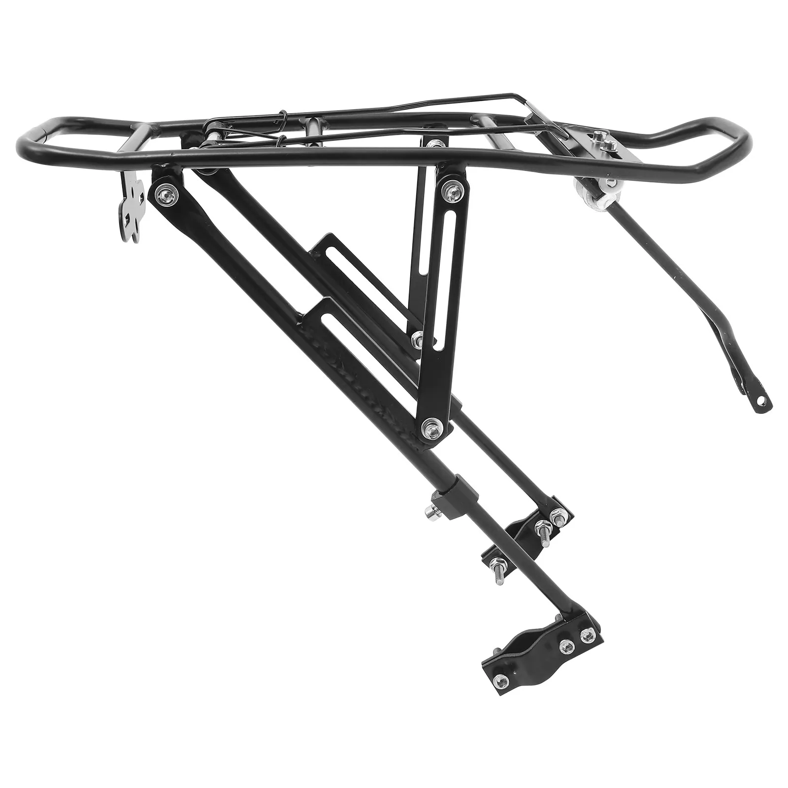 

Усиленный задний велосипедный багажник из алюминиевого сплава, регулируемый, подходит для большинства велосипедов, для крепления кофров, рюкзаков, корзин