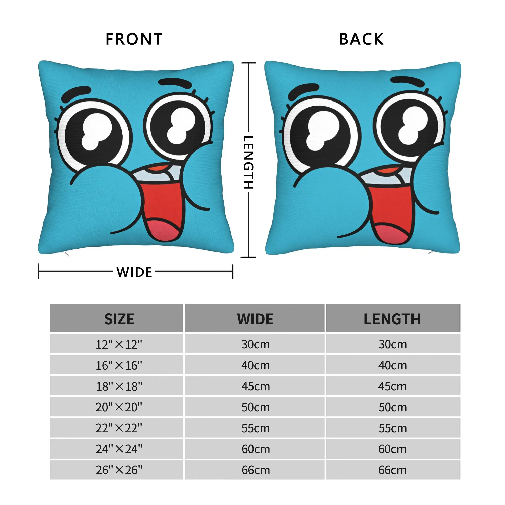 Gumball Gum Ball Watterson Amazing Cartoon Pillow Cover Pillow Case For Sofa Bedroom Home Decor Cushion Cover Birthday Gift