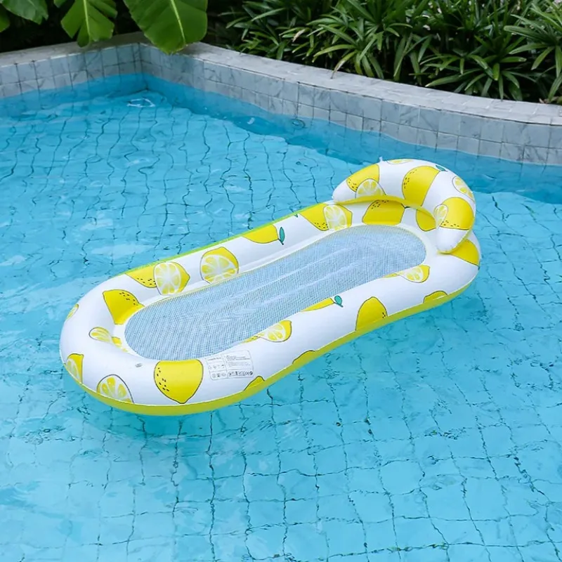 ألعاب مائية ليمونية للسباحة مقعد عائم للصيف والترفيه في الهواء الطلق مراتب هوائية قابلة للنفخ لحمام السباحة والشاطئ وسرير النوم #3