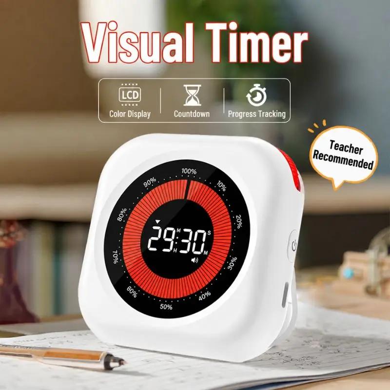 Visual Timing Reminder Countdown Timer Time Plan for Study Baking Fitness Time Control Manager Electronic Counter for Home Use