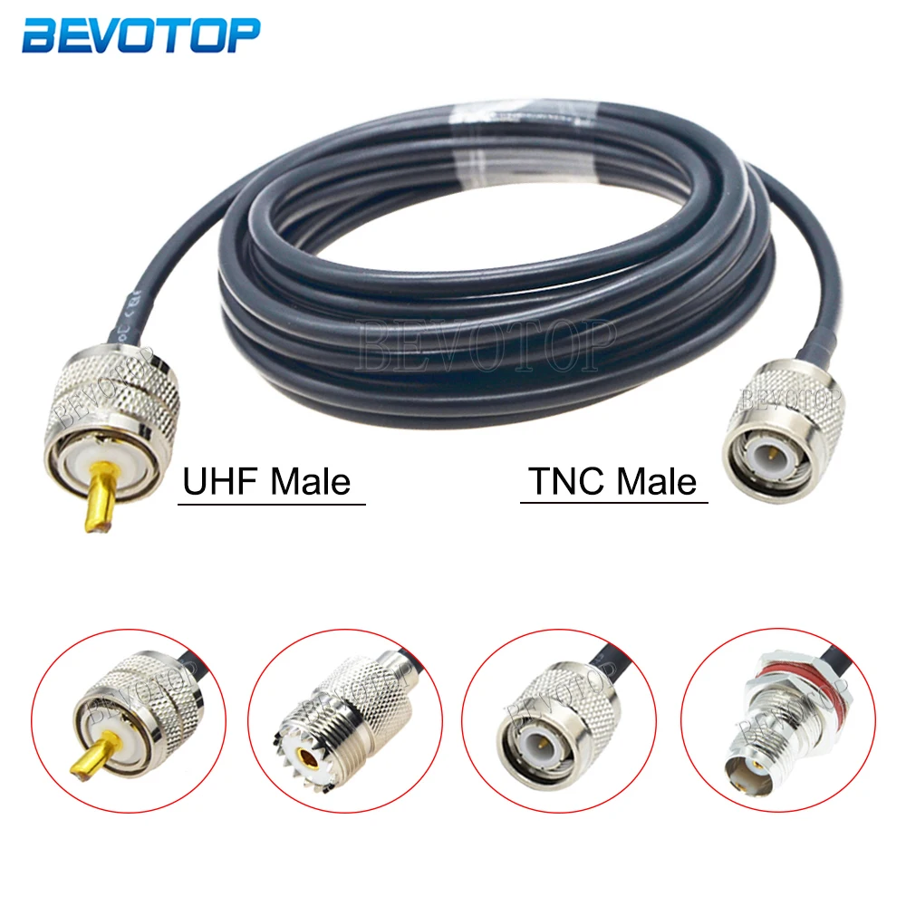 TNC Male Female to UHF Male Female Connector RG58 Coax Cable Pigtail Extension Cord Jumper for CB Radio Ham Radio FM Transmitter