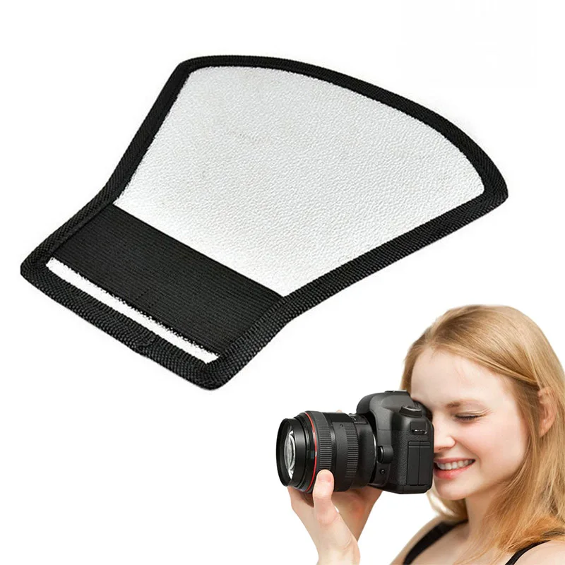 Universal 2-in-1 Flash Diffuser Softbox Photo Flash Light Silver/White Reflector Photography Accessories