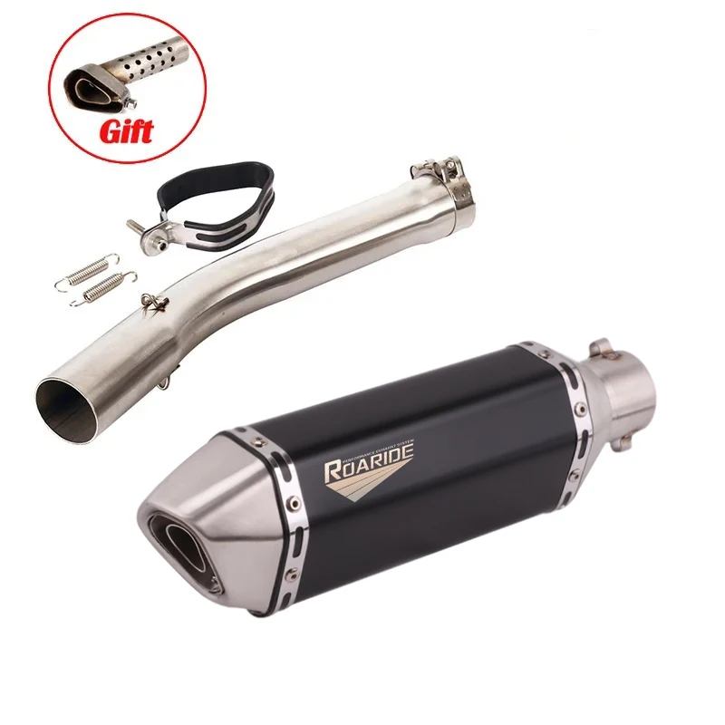 Exhaust System For Yamaha YZF-R6 R6S 1998 1999 2000 2001 2002 2003 2004 2005 Exhaust Pipe Motorcycle 51mm Mid Muffler Slip On view 3