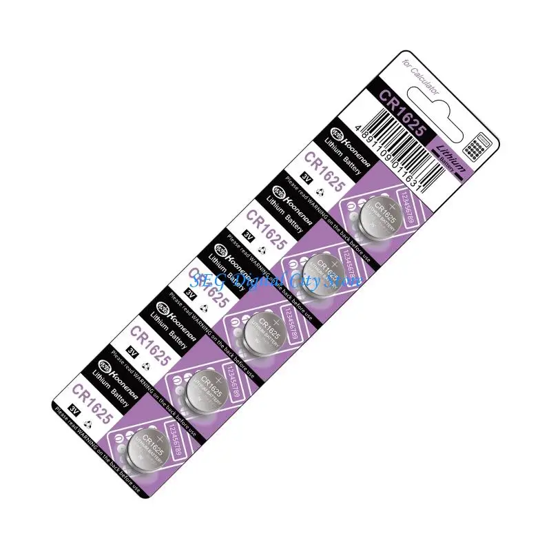 

U75B 10pcs/5pcs CR1625 Button Batteries 90mAh High Energy Density Replacement DL1625/ER1625/GPCR1625 for Watch