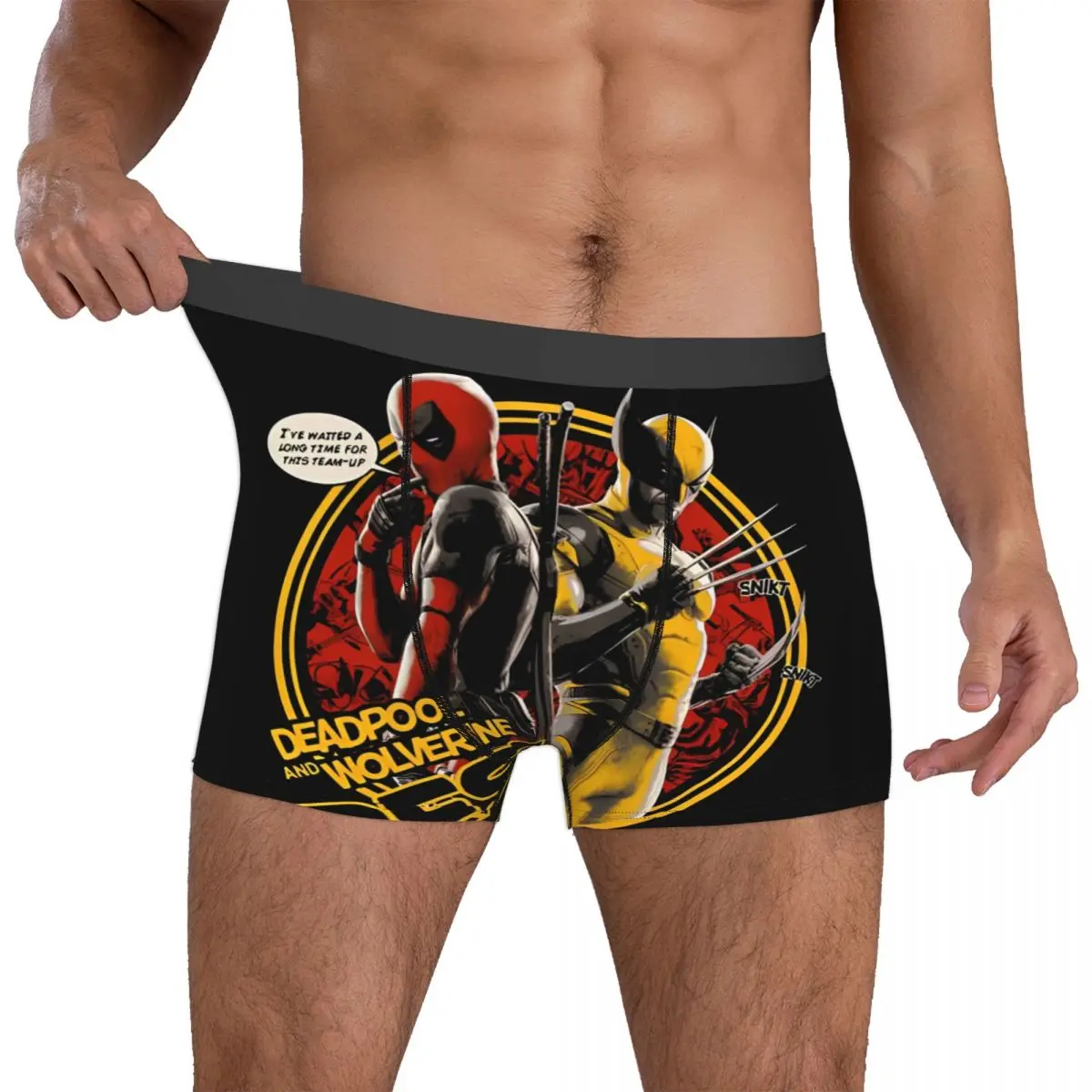 Deadpool & Wolverine Together Boxers Shorts New Gift Man Humorous Underwear Friendship Quilt Underpants Cozy Boxer Briefs Merch