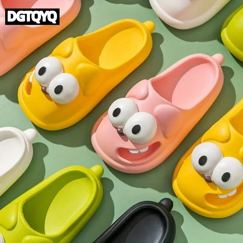 2026 New Tongue Kiss Slippers Big Eye Dog Slippers,Cute Funny Big Eye Dog Fun Cartoon Package Head PVC Slippers for Women