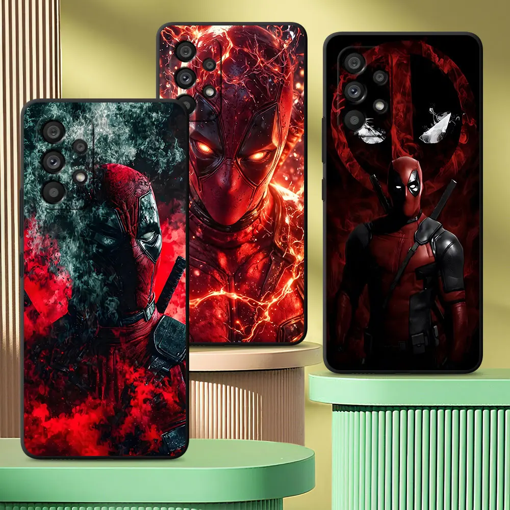 Anti-Hero Deadpool Case for Samsung Galaxy A50 A10 A20e A20s A03 Core A5 A7 A70 A40 A04s A50s A04 A04e A06 TPU Black Phone Cover