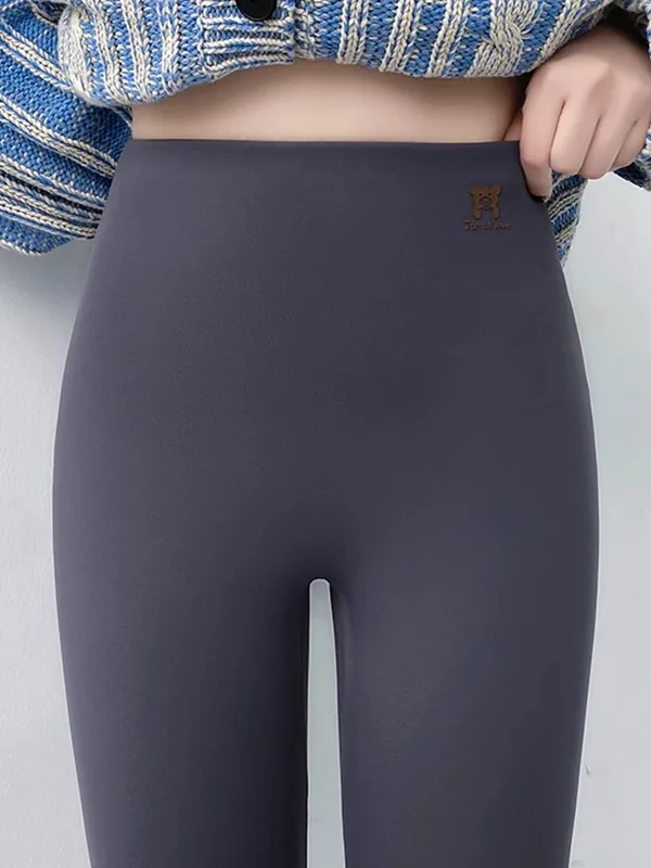 High Waist Thiened Fce Yoga Pants Women's Autumn Winter Outerwear arkskin Pants Fitn Base Layer Magic Pants Butt Li...