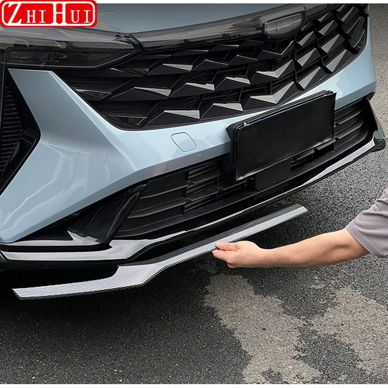 For Geely Cityray 2024 2025 Car Styling Front Bumper Decorative Strip Front Face Wind Knife Body Decoration Sticker Accessories