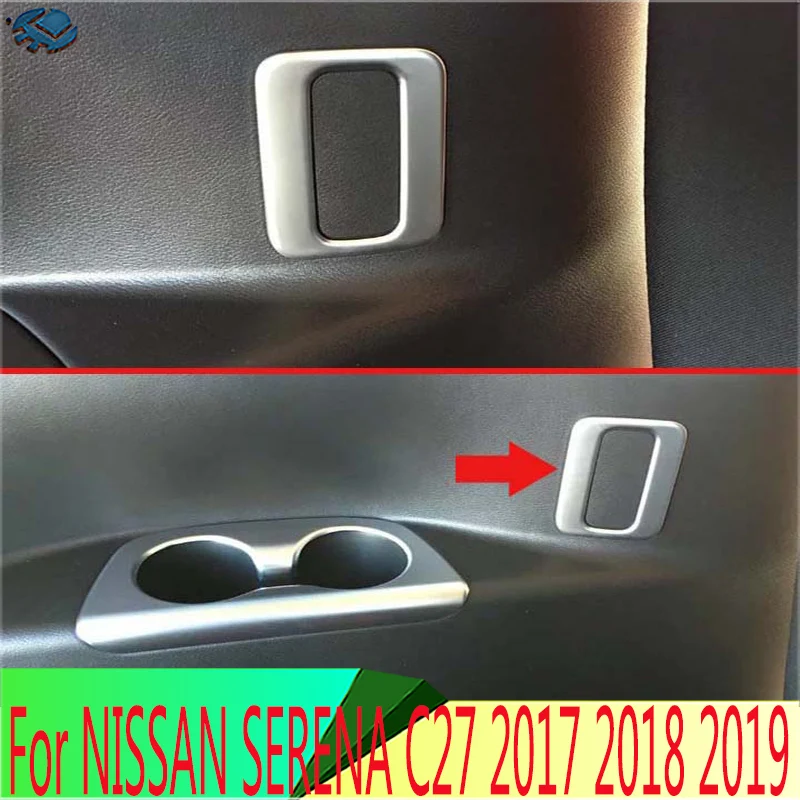 

Для NISSAN SERENA C27 2017 2018 2019 2020 украшение автомобиля ABS хром матовый задний багажник багажник кнопка переключения декоративная рамка