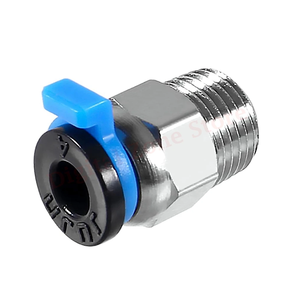 Kit de conexões pneumáticas retas, empurre o conector rápido com clipes, apto para Ender3, CR10, peças de impressora 3D, PC4-M10, 12pcs